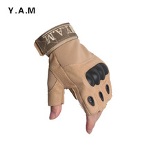 WZJP thief security half finger gloves outdoor sports gloves protective gloves riding gloves military fans CS