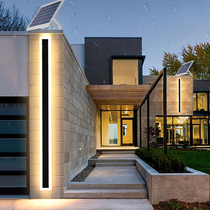 Long wall lamp High-end community villa lighting wall washing entrance door waterproof solar outdoor lamp Courtyard lamp