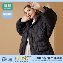 Jingqi pregnant women wear winter clothing down jacket thickened jacket thickened warm late pregnancy winter long large size cotton clothing