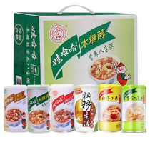 Wahaha Nutrition Eight Treasures Porridge Large Cans 350g360g12 Cans FCL Multi-flavor Optional Breakfast Convenient Fast Food