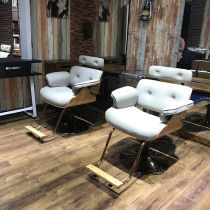 Hairdressing Chair Hair Salon Special Hairdresse Shop Chair Mesh Red Haircut Chair Modern Minima Solid Wood Putting Down The Chair