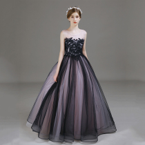 Childrens dress Princess dress high-end piano test performance dress Summer Girl big violin performance catwalk costume