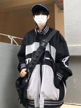 INS Hip Hop High Street Gold Velvet Patch Loose Baseball Suit Jacket Men Spring Street Casual Couples Jacket