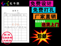 Custom production process card Process process card Product process card Hardware factory process card customization