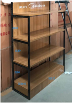 Single-sided small household appliance shelf display rack display cabinet steel wood induction cooker Booth Wood grain appliances Zhongdao cabinet one-sided cabinet