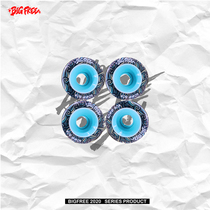 BIGFREE long plate wave wheel 60mm8a polyurethane kernel protected hanging rod flat wheel