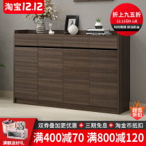 Solid wood shoe cabinet Nordic simple modern porch multifunctional living room home door large capacity wooden lockers