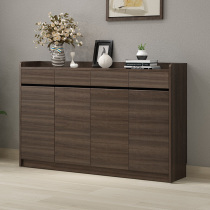 Solid wood color shoe cabinet Nordic simple modern entrance multi-function living room household door large-capacity wooden locker