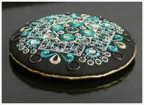 Not the same cross embroidered solid embroidered-mint chocolate * French DMC cross embroidered self-supporting piece European style embroidery