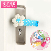 Cute polka point door gloves warm life idyllic flowers cotton long thick door handle protective cover single