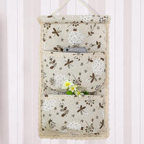 Storage bag Multi-layer fabric wall hanging hanging storage debris bag Mobile phone hanging pocket bag socks wardrobe storage hanging bag