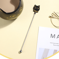 British Museum Anderson Cat Coffee Stirrer Stick Drink Stainless Steel Stirrer Cute Cat Creative gift for woman