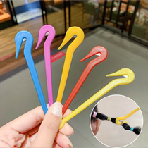 Childrens hair removal artifact disposable braided hair rubber band does not hurt the hair baby female solution scraping cutting and unloading hair cutting tool knife