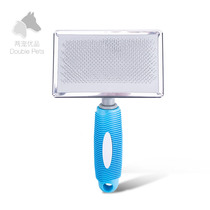 Pet non-slip handle steel plate airbag needle comb dog brush stainless steel comb steel needle comb hair removal brush brush off comb