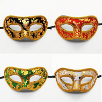 Halloween masquerade mask men cos party props adult gentleman jazz handsome men half face mask