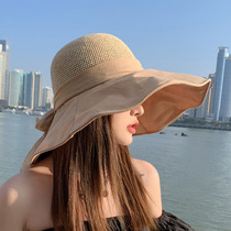 Fisherman hat female Xia Dayan spring and autumn Korean version of the wild anti-ultraviolet sunscreen sunshade hollow face cover sun hat