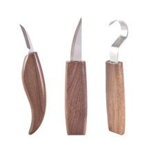 Wood handmade wood carving knife diy trimming scimitar scoop spoon digging plate wood cutting knife making tool single