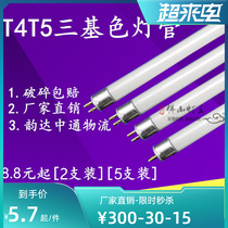 T4 mirror front light fluorescent tube strip home bath bully old three-base color toilet T5 fine daylight lamp tube small 8w