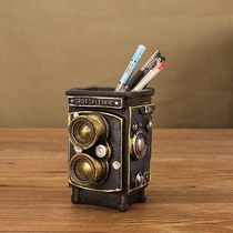 Eurostyle Retro Light Extravaganza Pen Holder American Book House Office Desktop Creative Industrial Wind Containing Box Art Swing