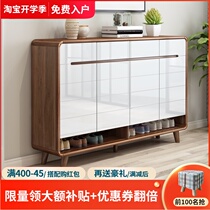 Entrance living room shoe cabinet Entrance entrance cabinet household door large-capacity Chinese solid wood frame locker Nordic storage