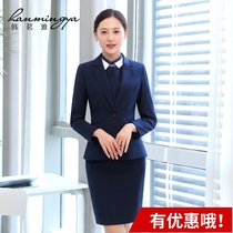 Han Mingya professional womens suit Property suit Fashion spring and Autumn front desk formal dress Teacher overalls Sales department tooling