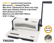 YB-9029A iron ring binding machine square hole iron ring binding machine 3:1 iron ring binding machine 34 hole knife