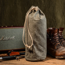 60 s Swiss military version pepper salt Cork pocket storage bag heavy canvas vintage military retro collection
