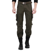 Outdoor field leisure hiking pants Mens Military fan pants camouflage multi-pocket personality tactical overalls mens and womens trousers
