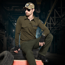 Outdoor Field Warfare Army Meme Long Sleeve T-shirt Suit Casual Sportswear Mens Body Green Pure Cotton Work Suit Suit