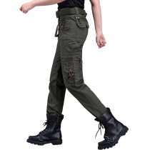 Military Field Outdoor Sports Army Fans Womens Clothing Pure Cotton Casual Multi-Pocket Pants Workpants Wear-proof and anti-scraping long pants working pants