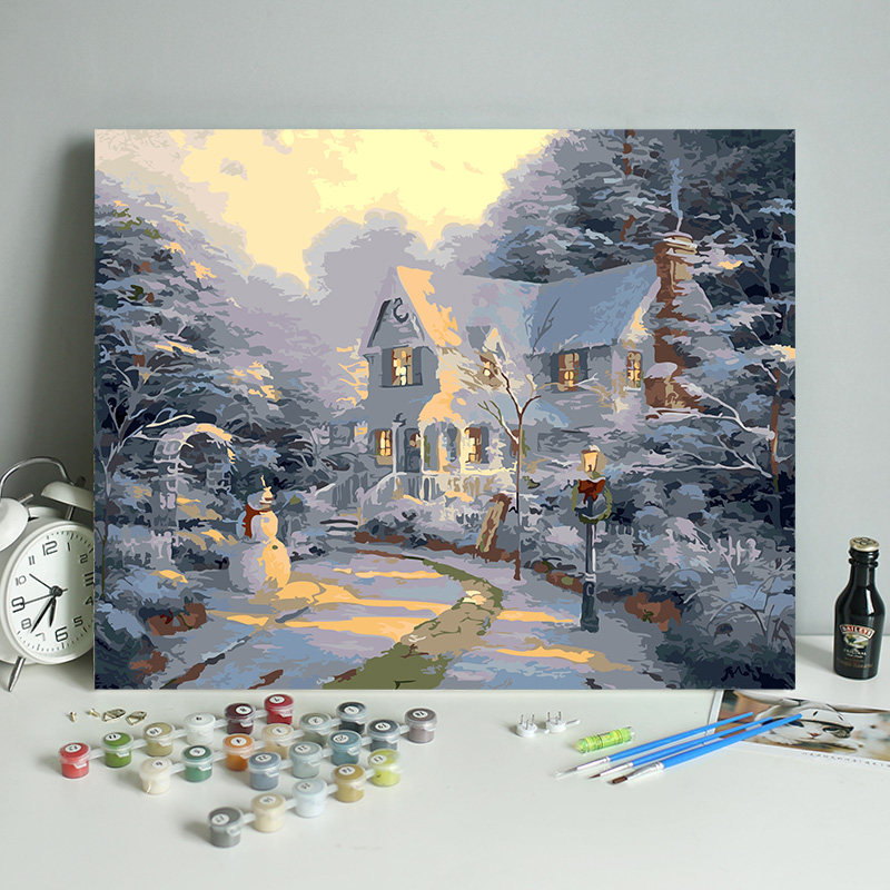 雪景数字油画-雪景数字油画促销价格、雪景数字油画品牌- 淘宝