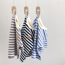 Childrens clothing summer boys short sleeve T-shirt 2021 summer new small and medium men and women baby cotton striped half sleeve shirt