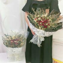 Rose dried flower bouquet lace ins Wind graduation season creative birthday gift 520 send girlfriend confession Christmas