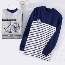 CUHK Tong Autumn Clothes Pure Cotton Thin Section Boy Teenagers High School Junior High School Students Middle Collar Single Blouses Warm Underwear Women