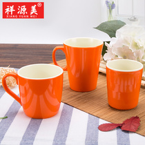 Xiangyuan melamine tableware cup cup imitation porcelain plastic fast food restaurant cup cup with ear anti-fall cup