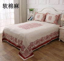 Soft cotton linen sweat linen bed bed bed childrens bed linen sweating breathable Pilling pillow case