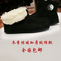 Autumn and winter Wudang cotton boots Taiji cotton shoes martial arts shoes male Taoist Taoist shoes kung fu shoes plus velvet thickened