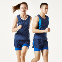 Mens and womens track and field suit marathon running suit quick-drying breathable sports sportswear special student vest shorts