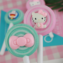 Girl heart cute pink cat bow lollipop shape grinding stone creative bath
