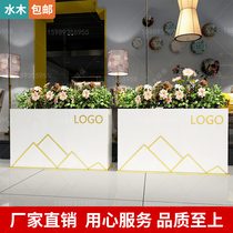 Creative outdoor iron planting flower box sales Department Commercial Street partition flower trough courtyard flower bed mountain bonsai Waterwood