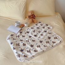 ins Wind cute cartoon bear aunt cushion dormitory physiological mattress cotton washable leak-proof urine mattress