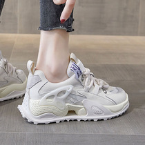 Is this fan er ~ father shoes spring and autumn 2021 New thick-soled small white sports leisure Net red womens shoes ins tide