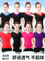 Square dancers summer new short-sleeved modal tops dance practice clothes dance clothes clothes summer clothes