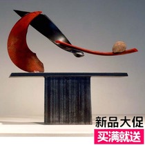 Hotel sales office model room Abstract new desktop combination sculpture Soft decoration Simple electroplated ornaments Stainless steel