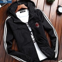 AcMilan fan supplies surrounding acMilan team Spring and Autumn leisure sports sweater jacket jacket mens womens clothing