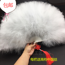 Feather fan All-plume thick feather fan Dance fan White feather fan Stage Show Fan 50*30