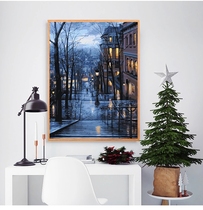 diy digital oil painting landscape living room modern Nordic style hand-filled hand-painted color oil decorative painting