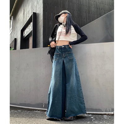 taobao agent Small design jeans, plus size, high waist, 2023 collection, fitted, trend of season