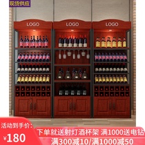 Red wine cabinet display rack wine wine rack floor cabinet storage iron display rack wine product cabinet