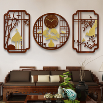 New Chinese Wall Clock Living Room Home Fashion Chinese Style Clock Simple Decorative Clock Mute Creative Big Wooden Clock